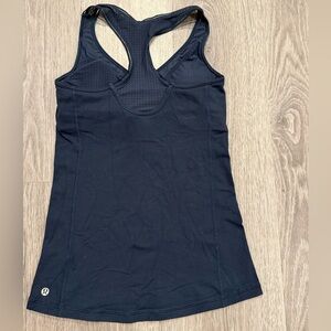 LULULEMON Deep Breath Mesh Racerback Gym Tank Top in Blue Size 4